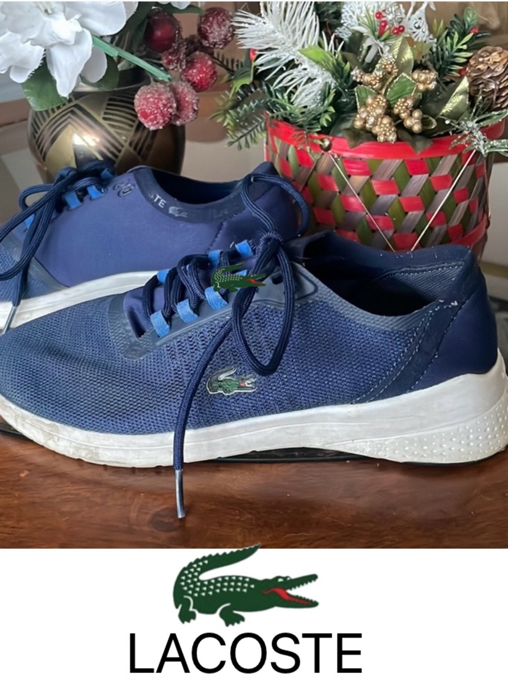 Lacoste Women's LT Fit 118 Navy Blue Sneakers Brand New Insoles Size 6